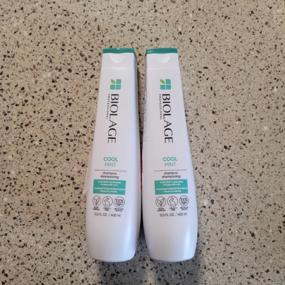 2 Biolage Clean Mint Deep Cleansing Shampoo 13.5 Oz Ea Discontinued, Vegan, NEW